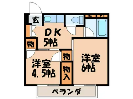 丸高ビル(2DK/3階)の間取り写真