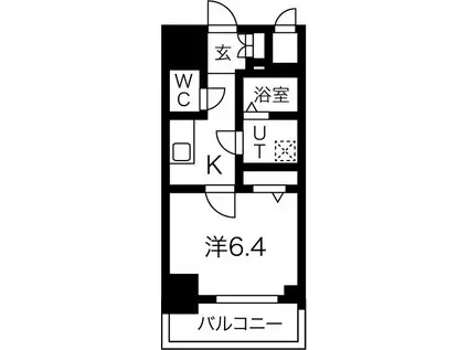 エスリード名古屋STATION ウエスト(1K/3階)の間取り写真