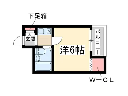 スリーデイズ新大阪(1K/8階)の間取り写真