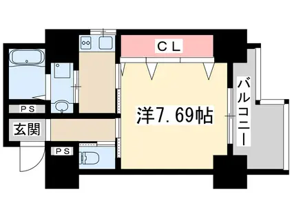 KEIGORINⅡ(1K/2階)の間取り写真