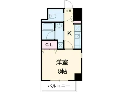 プルミエ志賀本通(1K/9階)の間取り写真
