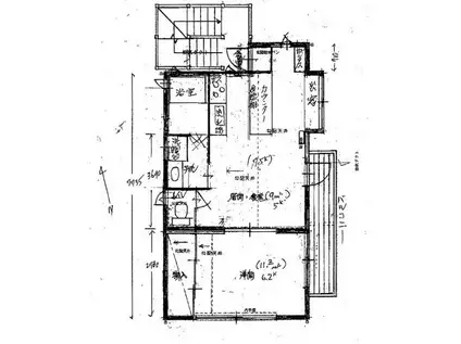 田中ビル(1DK/3階)の間取り写真