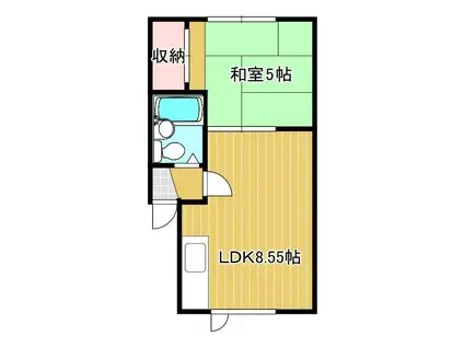 ドリームレジデンス(1LDK/2階)の間取り写真