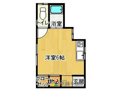シティメイト大和(ワンルーム/1階)の間取り写真