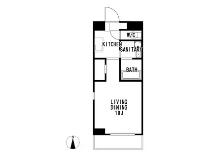 グリーンエイト(1K/3階)の間取り写真
