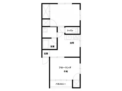 エムエスコーポB棟(2DK/2階)の間取り写真