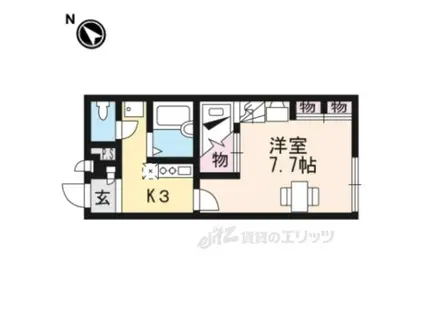 レオパレスポラリス(1K/1階)の間取り写真