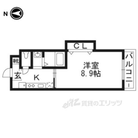CASA DE ISSA(1K/4階)の間取り写真