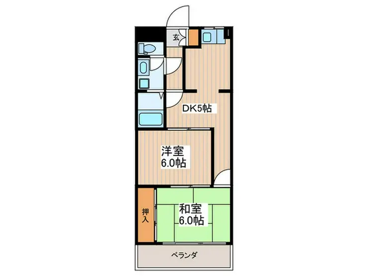 第2昭伸ハイツ 2階階 間取り