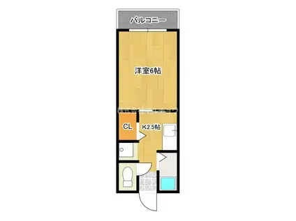 ルミエール(1K/2階)の間取り写真
