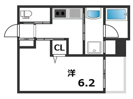 ROBOT HOME魚住(1K/1階)の間取り写真