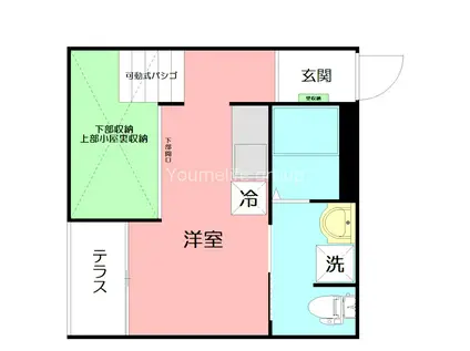 ミネルバ(ワンルーム/1階)の間取り写真