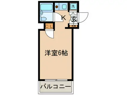 第二日進ハイツ(1K/2階)の間取り写真