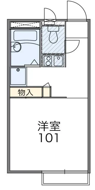 レオパレスクレスト 1階階 間取り