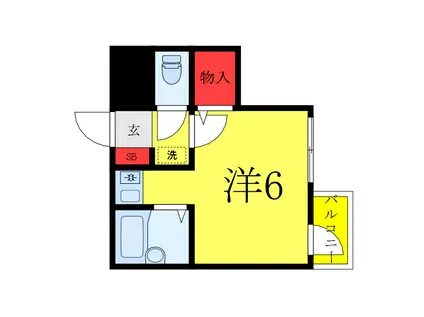 ハイムヨコセ(ワンルーム/3階)の間取り写真
