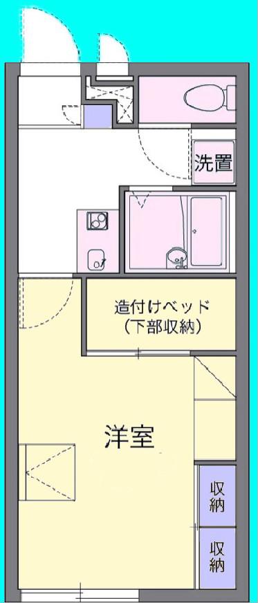 ＪＲ姫新線 本竜野駅 徒歩20分 2階建 築25年(1K/1階)の間取り写真