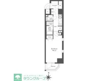 グランジット菊川(1K/2階)の間取り写真