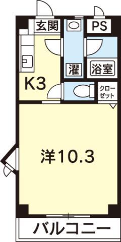 MUSE ONE(1K/1階)の間取り写真