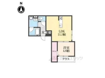 シャーメゾン大井(1LDK/1階)の間取り写真