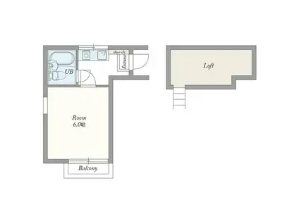 ドルフ桜ヶ丘(1K/2階)の間取り写真