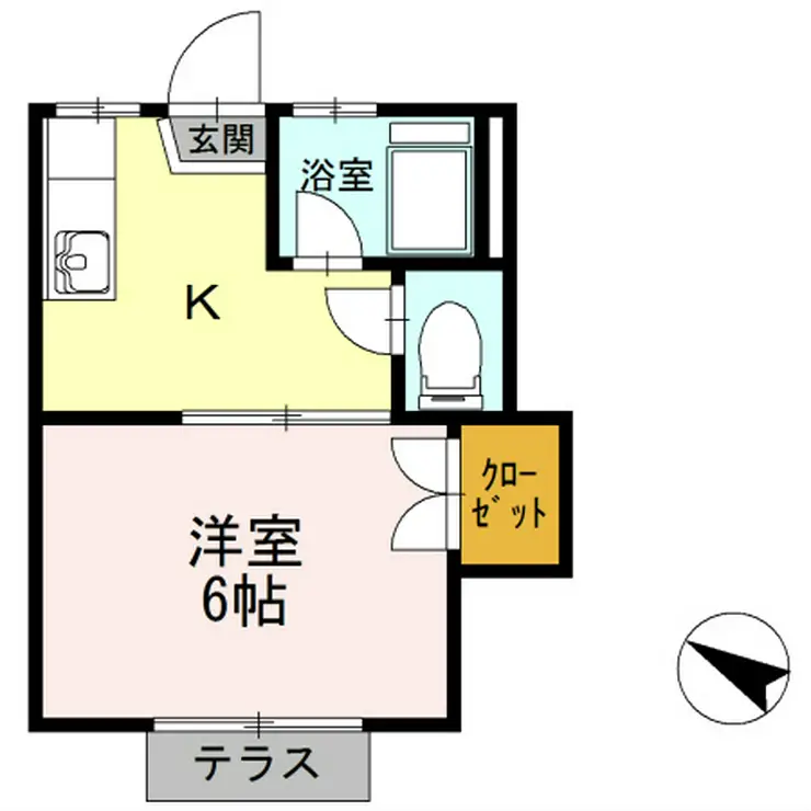 さぎたハイツ 1階階 間取り