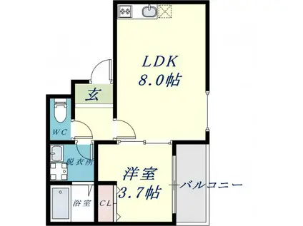 ANSWER TOMOI(1LDK/1階)の間取り写真