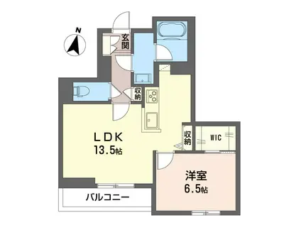 シャルム(1LDK/3階)の間取り写真