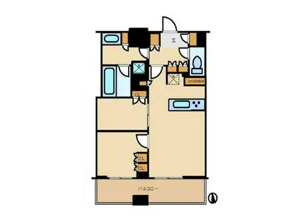 浜松町WORLD TOWER RESIDENCE(2LDK/18階)の間取り写真