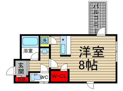 サンライズヒルズ上町台地(ワンルーム/5階)の間取り写真