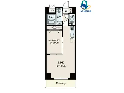 GRANDUKE正木(1LDK/14階)の間取り写真