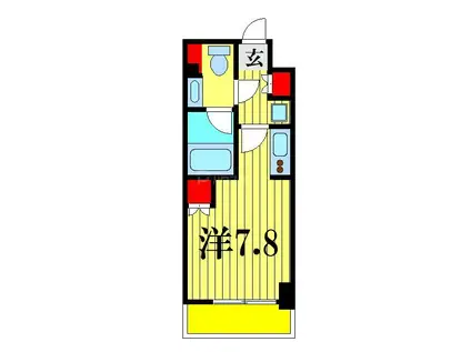 パークアクシス市川(ワンルーム/11階)の間取り写真