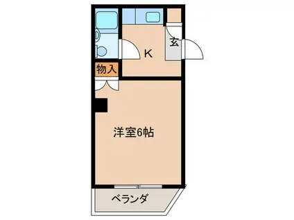 日陽ビル(1K/4階)の間取り写真