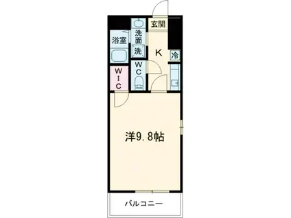 ヴィラサクライ(1K/2階)の間取り写真