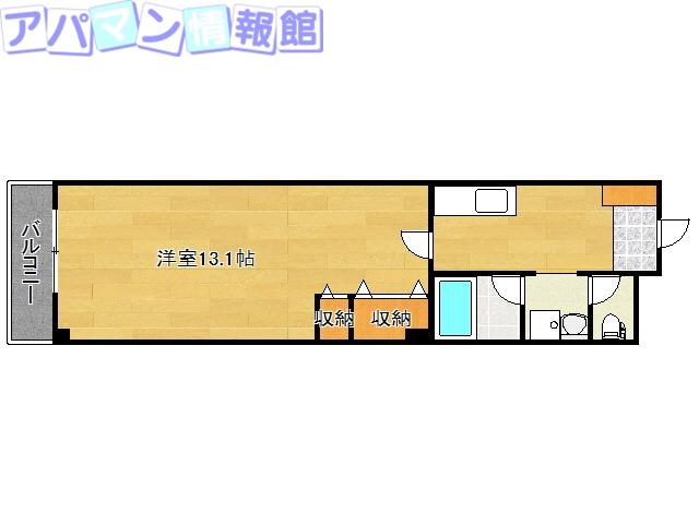 田辺ビル(1K/4階)の間取り写真