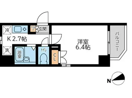 ラクラス杉並方南町(1K/4階)の間取り写真