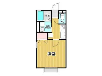 ラ・メール(1K/1階)の間取り写真