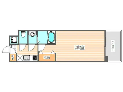 レシェンテ・ヴィラ 東福岡(1K/6階)の間取り写真