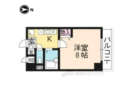 サムティ上堀川(1K/4階)の間取り写真