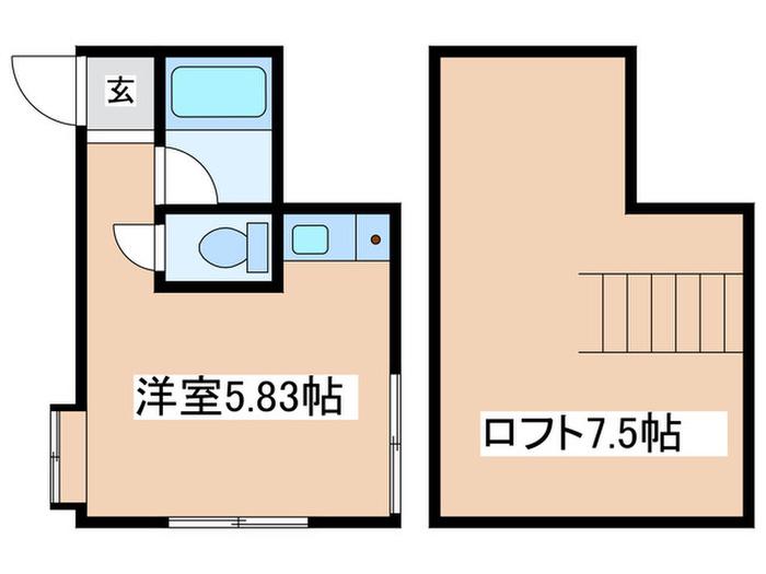 セゾン茅ヶ崎(ワンルーム/1階)の間取り写真