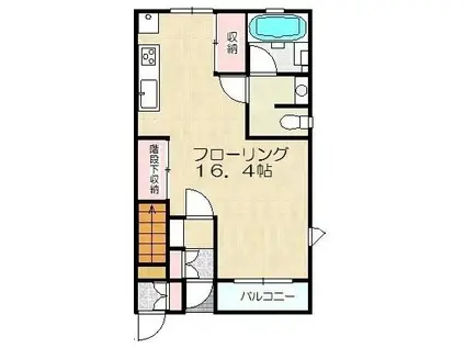 COFFRET SENDAI(ワンルーム/1階)の間取り写真