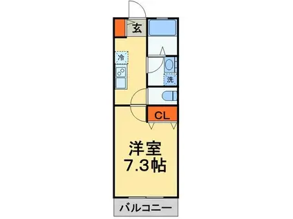 パーク・マーサ(1K/2階)の間取り写真