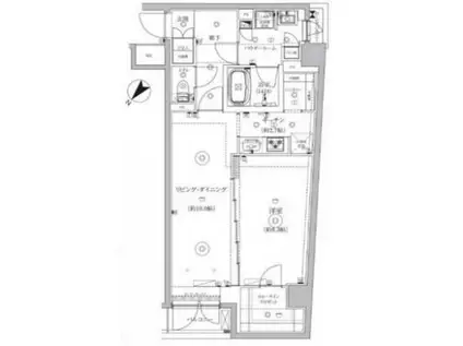 ジェノヴィア北池袋スカイガーデン(1LDK/1階)の間取り写真