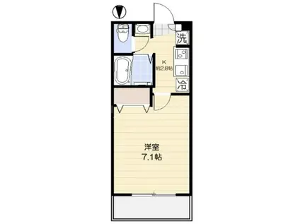 REQAM大森町(1K/2階)の間取り写真