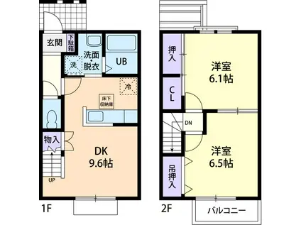 PASEO(2LDK/1階)の間取り写真