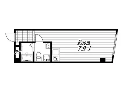 トリアスケー(ワンルーム/2階)の間取り写真