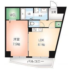 シャルムドミール(1LDK/4階)の間取り写真