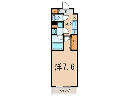 PREMIUM CUBE 世田谷MO(1K/4階)の間取り写真