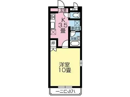 山本マンション(1K/2階)の間取り写真