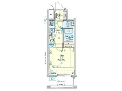 ブライズ品川南ル・リオン(1K/2階)の間取り写真