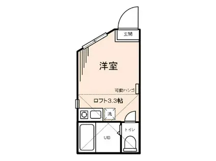 元町アズナーブル(ワンルーム/1階)の間取り写真